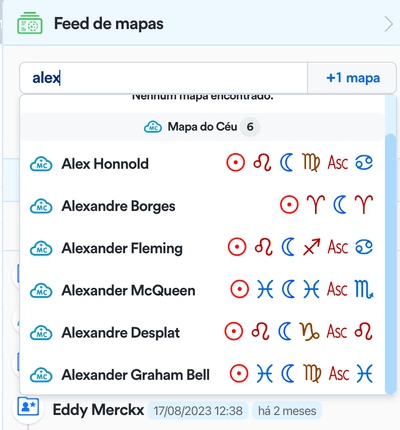 Fontes de mapas do feed